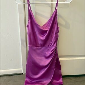Superdown Lavender Satin Dress